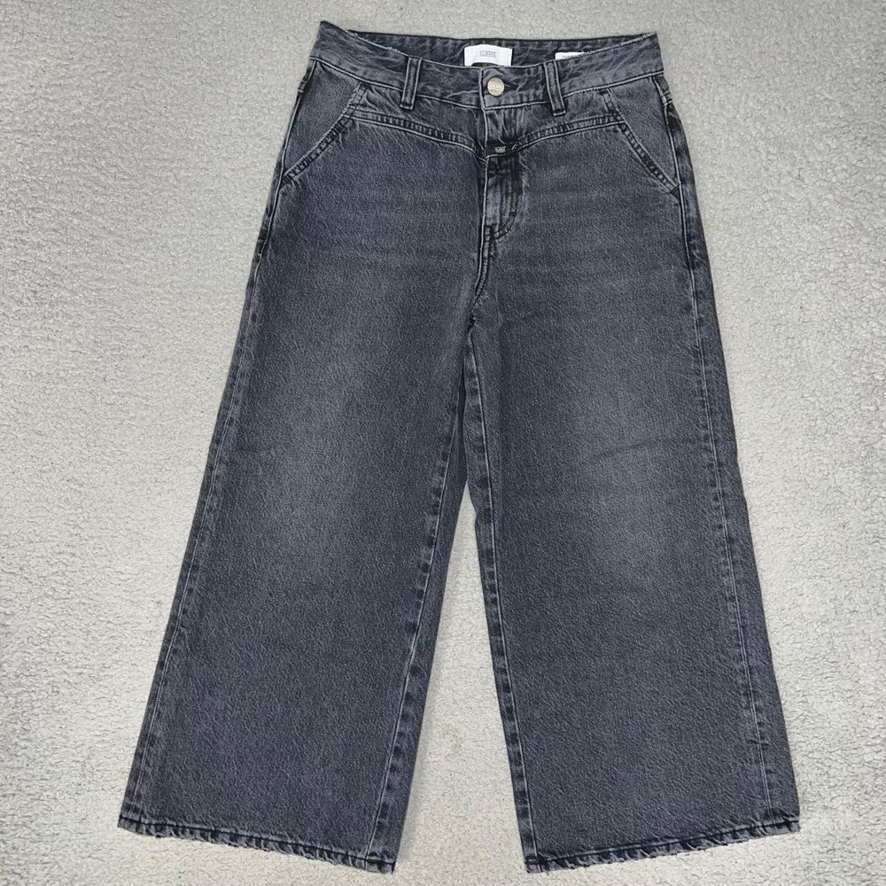 Closed Jeans Women's Size 26 (28x22) Gray Wash Candiani Denim High Rise Wide Leg